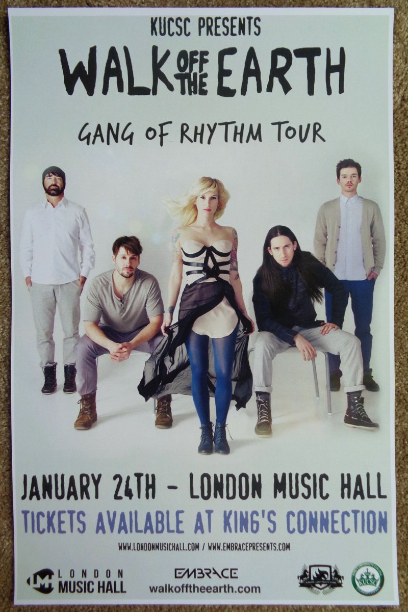 Image 0 of WALK OFF THE EARTH 2014 Gig POSTER London U.K. Concert