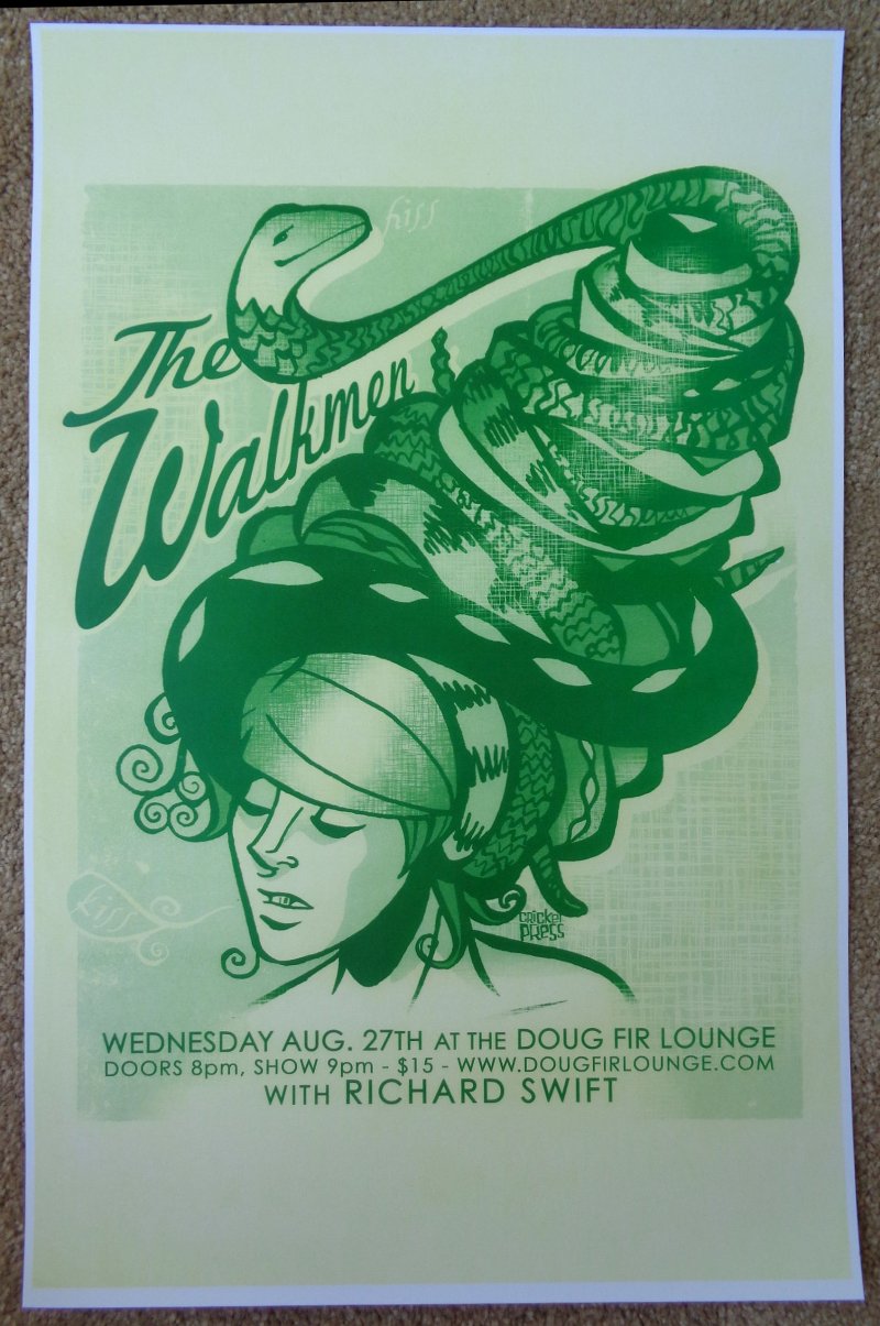 Image 0 of Walkmen THE WALKMEN 2008 Gig POSTER Portland Oregon Concert 