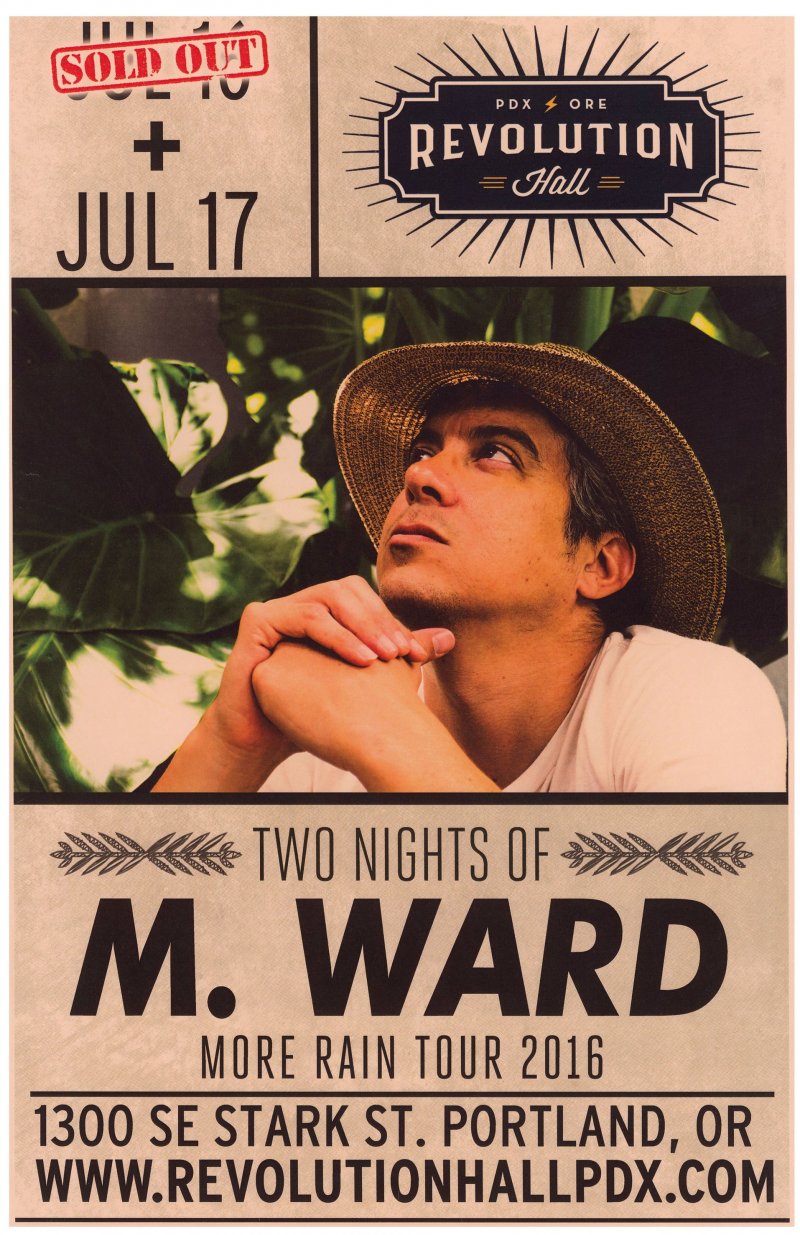 Image 0 of Ward M WARD 2016 Gig POSTER Portland Oregon Concert