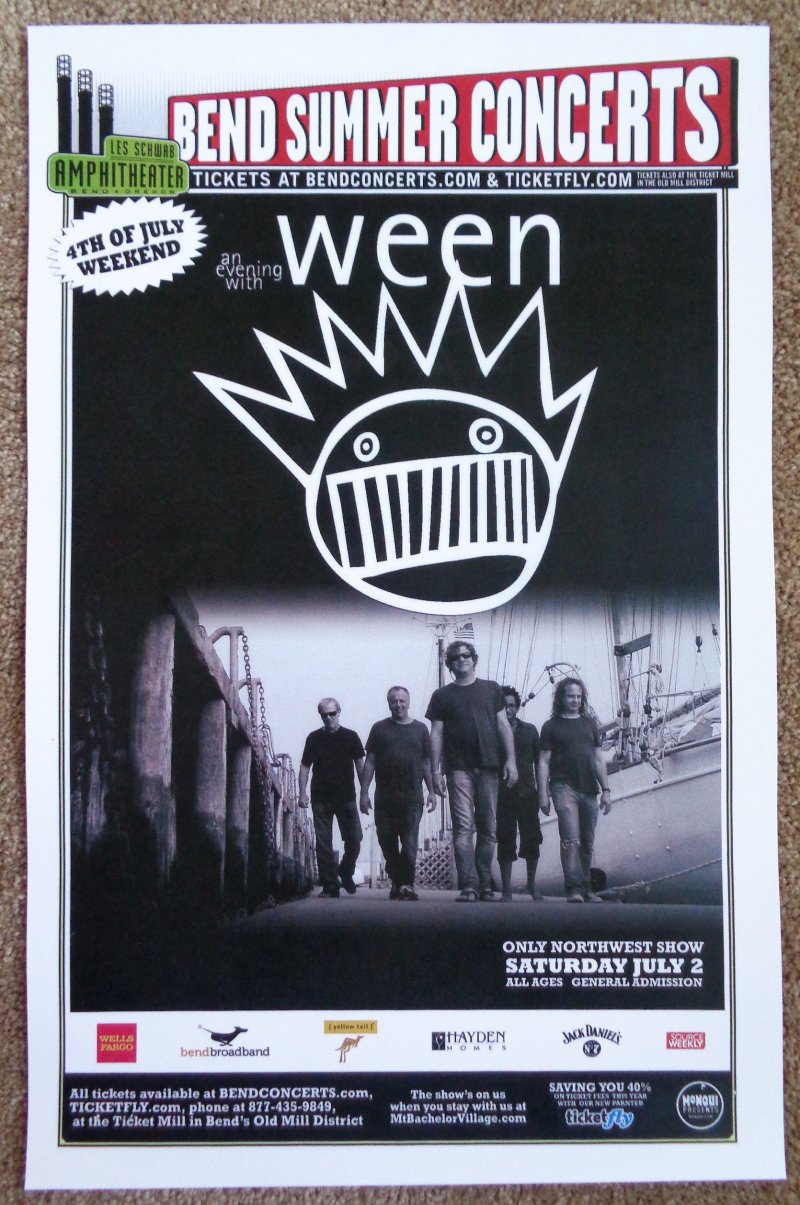 Image 0 of WEEN 2011 Gig POSTER Bend Oregon Concert 