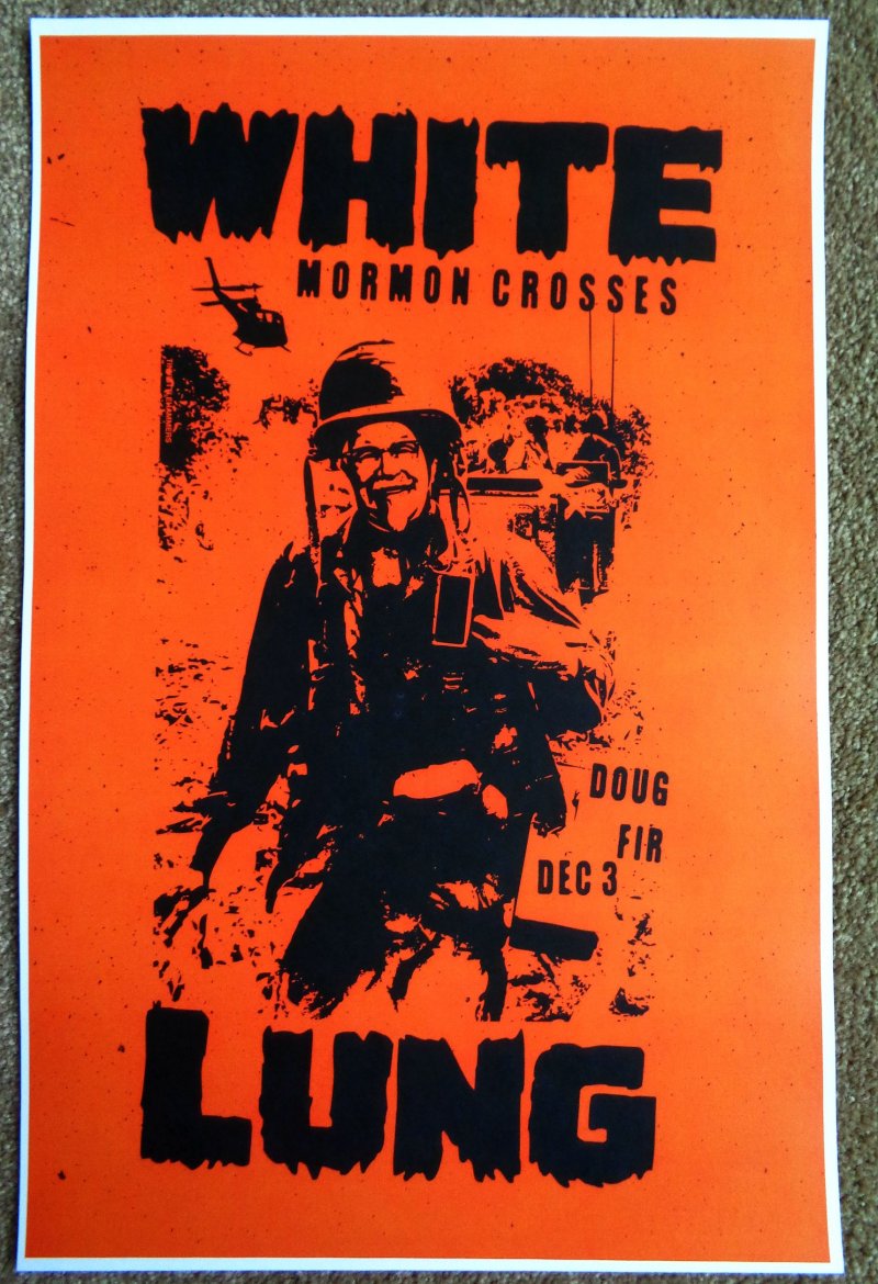 Image 0 of WHITE LUNG 2014 Gig POSTER Portland Oregon Concert Deep Fantasy