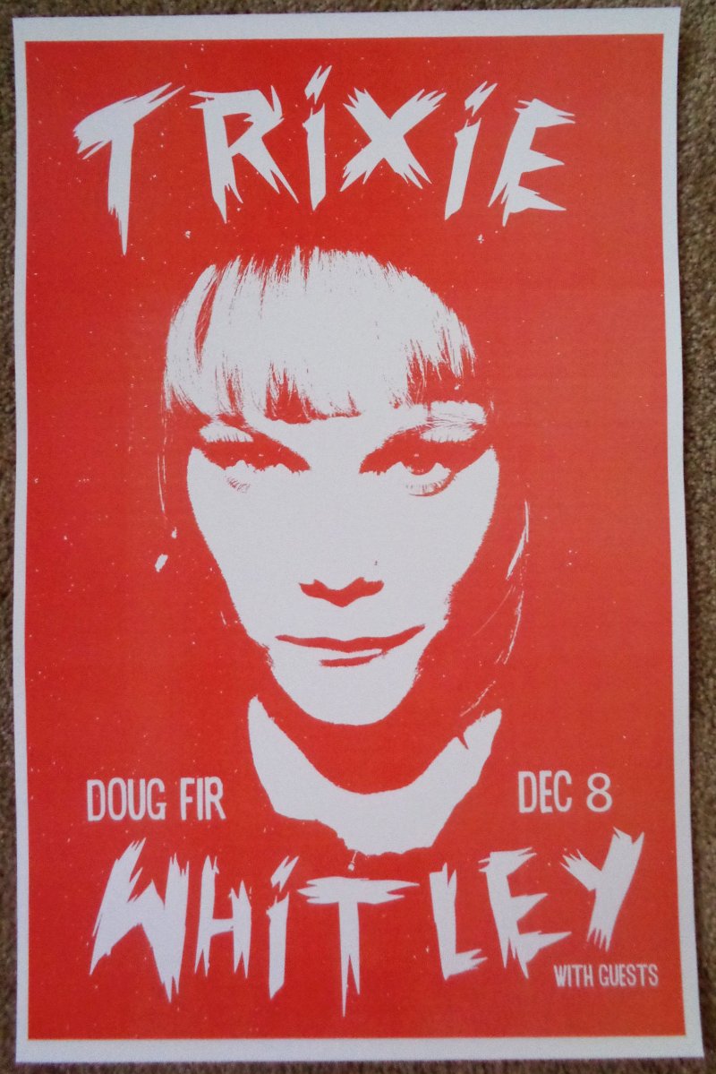 Image 0 of Whitley TRIXIE WHITLEY 2012 Gig POSTER Black Dub Portland Oregon Concert