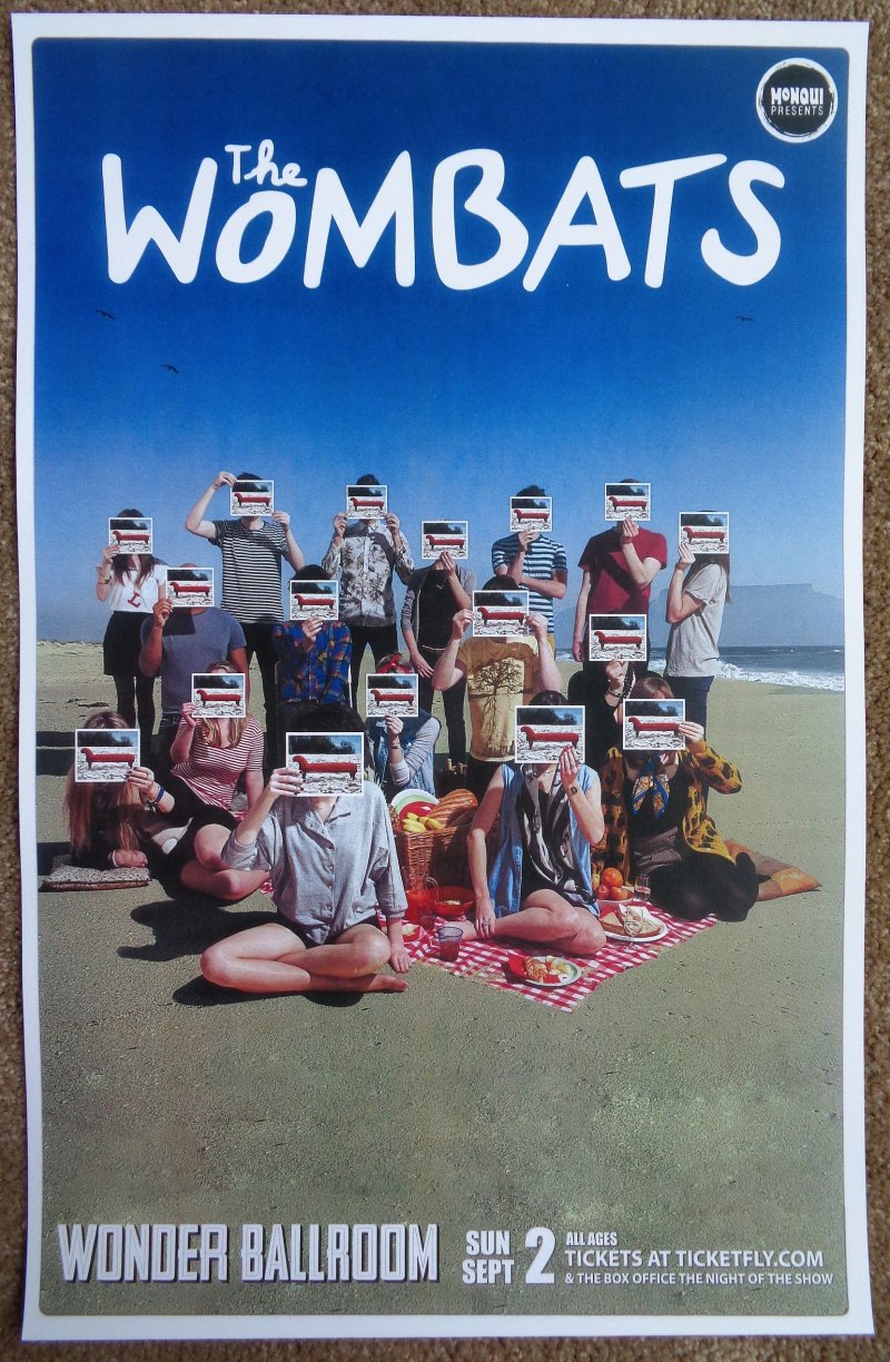 Image 0 of Wombats THE WOMBATS 2012 Gig POSTER Portland Oregon Concert 