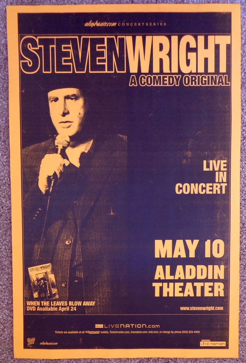 Image 0 of Wright STEVEN WRIGHT 2007 Gig POSTER Portland Oregon Comedy 
