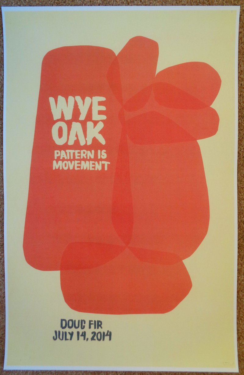 Image 0 of WYE OAK 2014 Gig POSTER Portland Oregon Concert