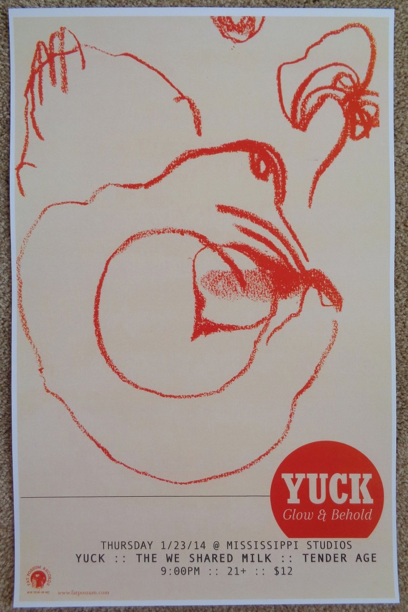 Image 0 of YUCK 2014 Gig POSTER Portland Oregon Concert