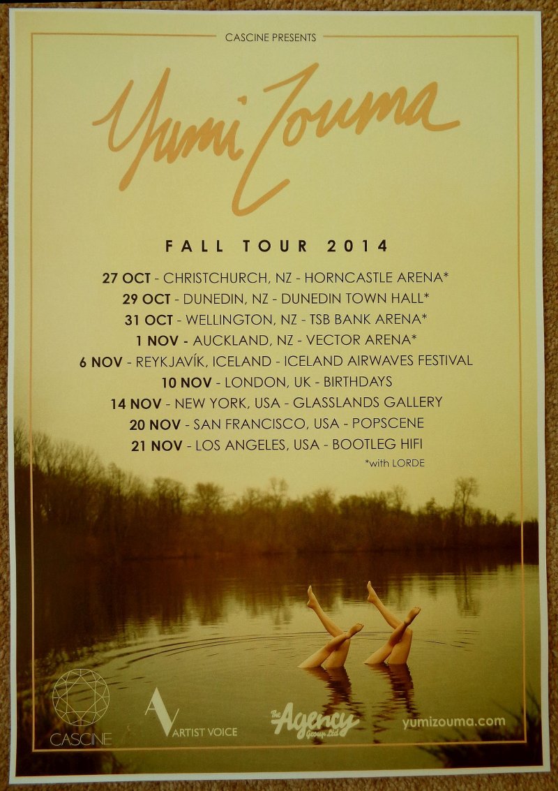 Image 0 of YUMI ZOUMA 2014 Tour POSTER Gig Concert