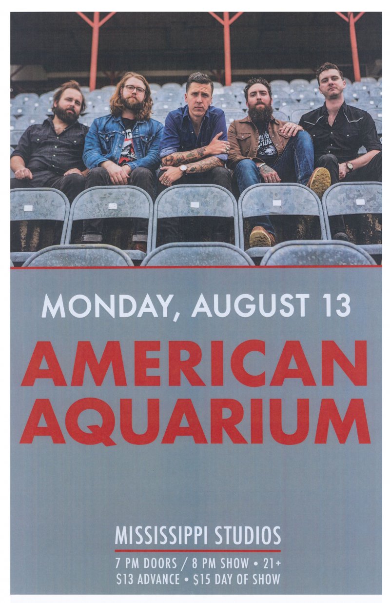 Image 0 of AMERICAN AQUARIUM 2018 Gig POSTER Portland Oregon Concert