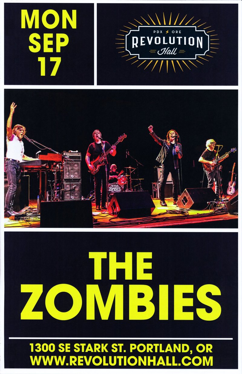 Image 0 of Zombies THE ZOMBIES 2018 Gig POSTER Concert Colin BLUNSTONE & Rod ARGENT