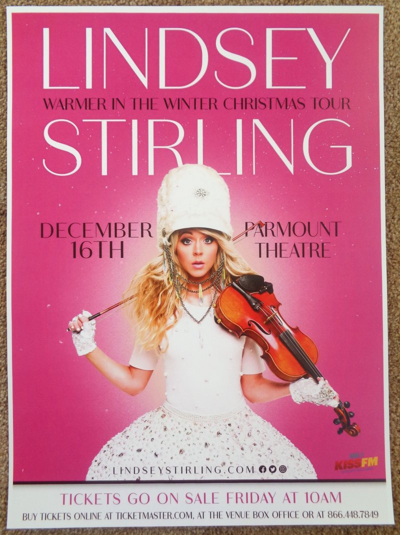 Image 0 of Stirling LINDSEY STIRLING 2017 Gig POSTER Seattle Washington Concert