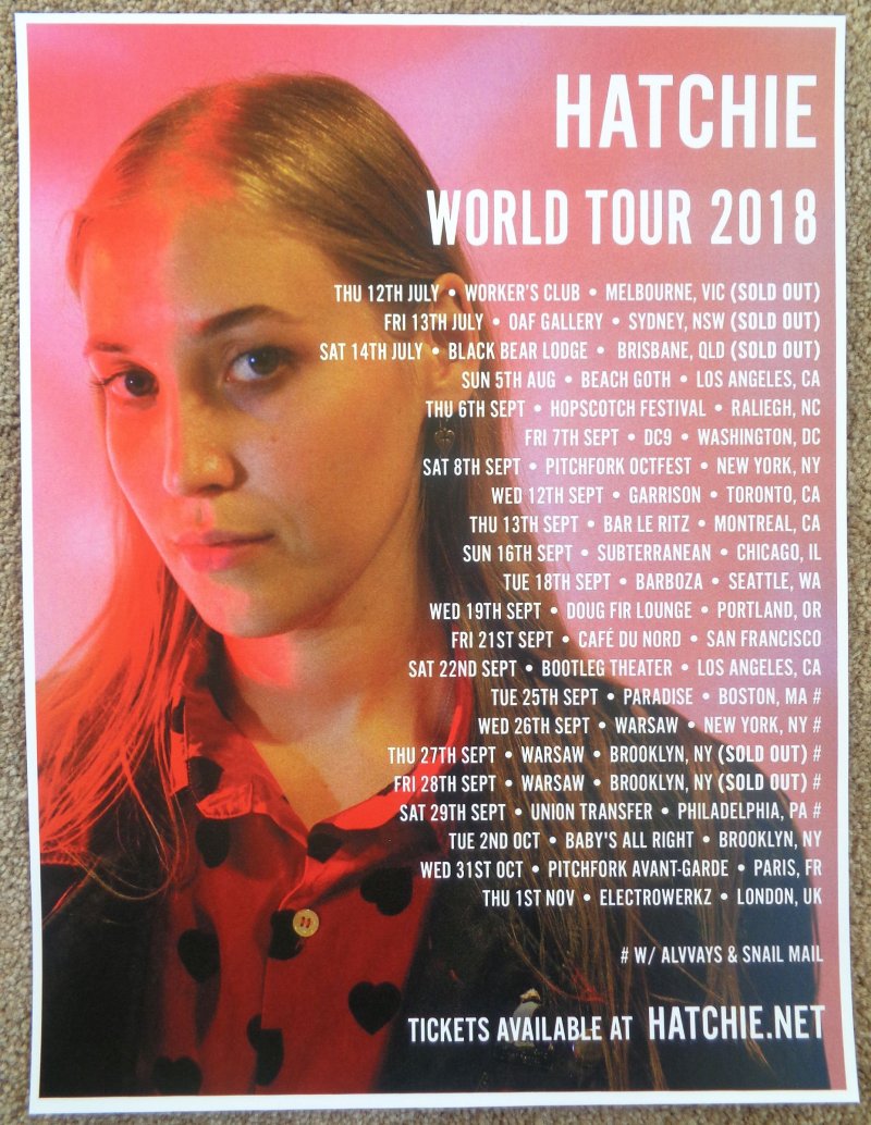 Image 0 of HATCHIE 2018 Tour POSTER World Gig Concert