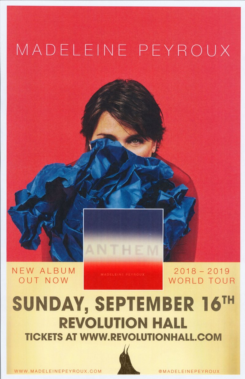 Image 0 of Peyroux MADELEINE PEYROUX 2018 Gig POSTER Portland Oregon Concert Version 1 of 2