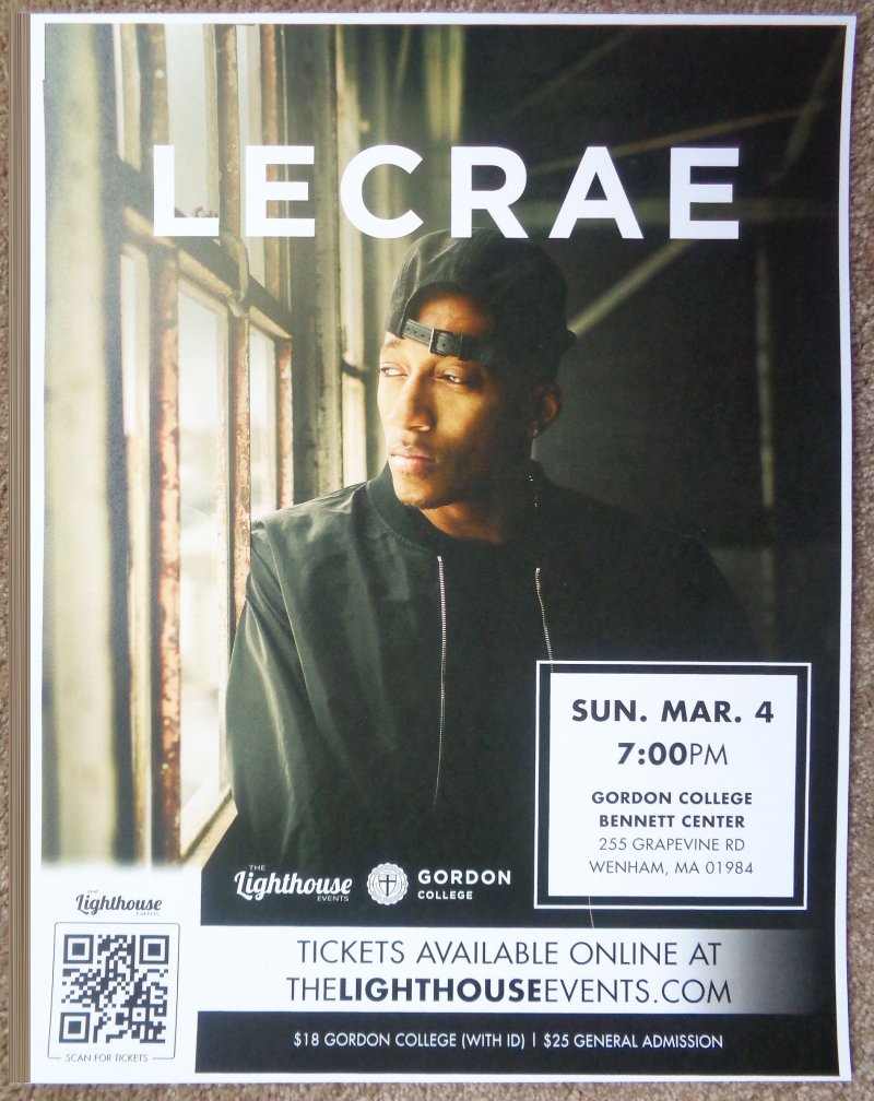 Image 0 of LECRAE 2018 Gig POSTER Massachusetts Concert Wenham