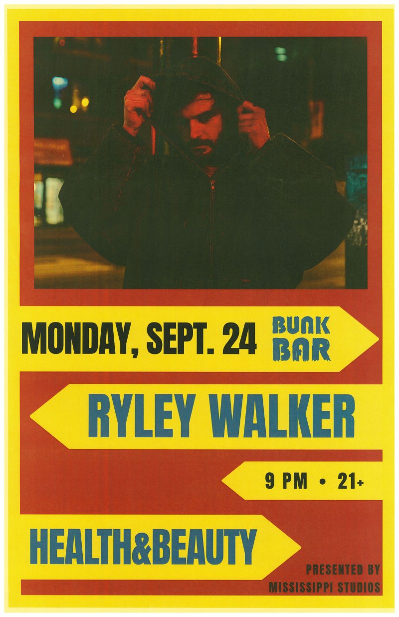 Image 0 of Walker RYLEY WALKER 2018 Gig POSTER Portland Oregon Concert