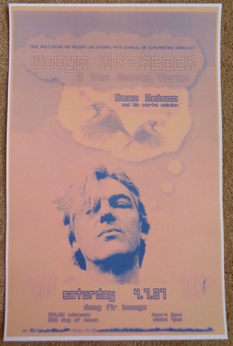 Image 0 of Hitchcock ROBYN HITCHCOCK 2007 Gig POSTER Portland Oregon April Concert