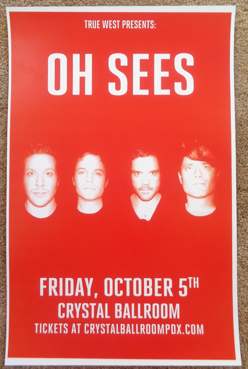 Image 0 of THEE OH SEES 2018 Gig POSTER Portland Oregon Concert