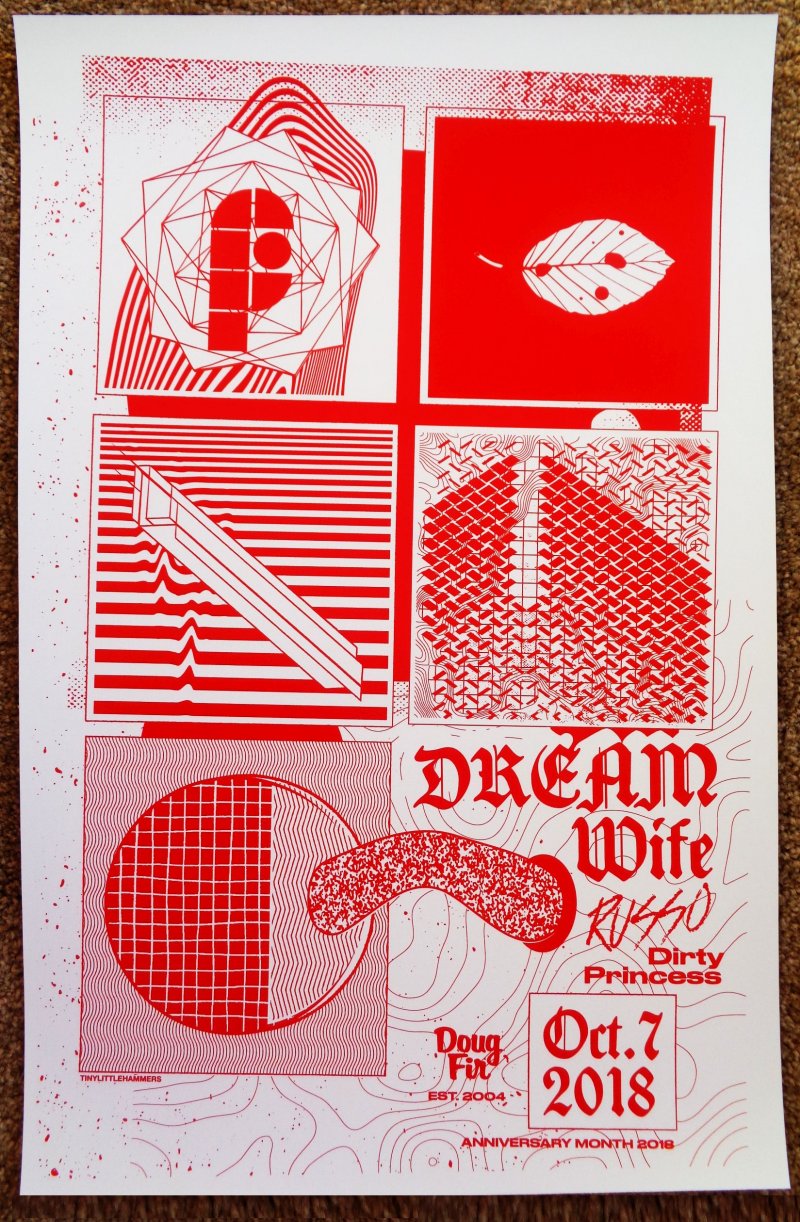 Image 0 of DREAM WIFE 2018 Gig POSTER Portland Oregon Rakel Mjoll Concert