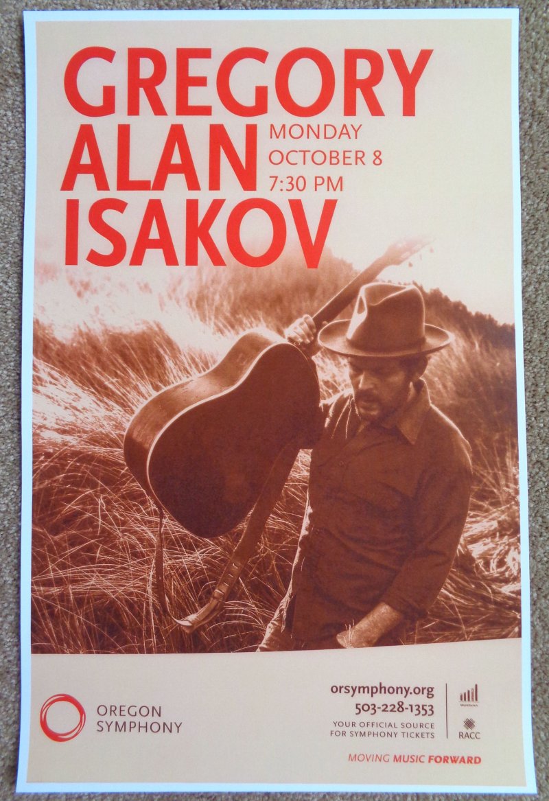 Image 0 of Isakov GREGORY ALAN ISAKOV 2018 Gig POSTER Portland Oregon Concert