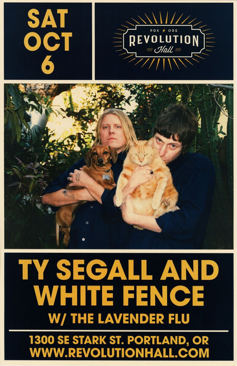 Image 0 of Segall TY SEGALL & WHITE FENCE Tim Presley POSTER 2018 Portland Oregon Gig