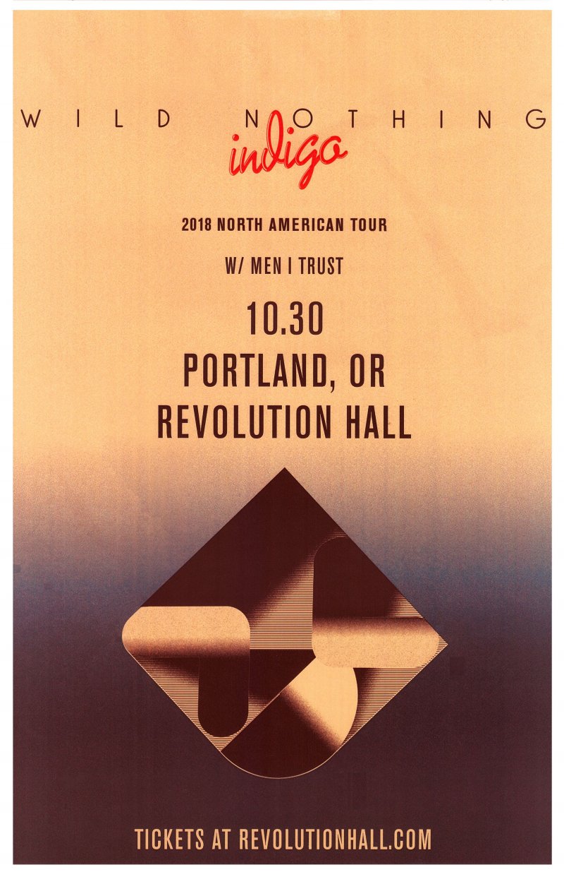 Image 0 of WILD NOTHING 2018 Gig POSTER Portland Oregon Concert Jack Tatum
