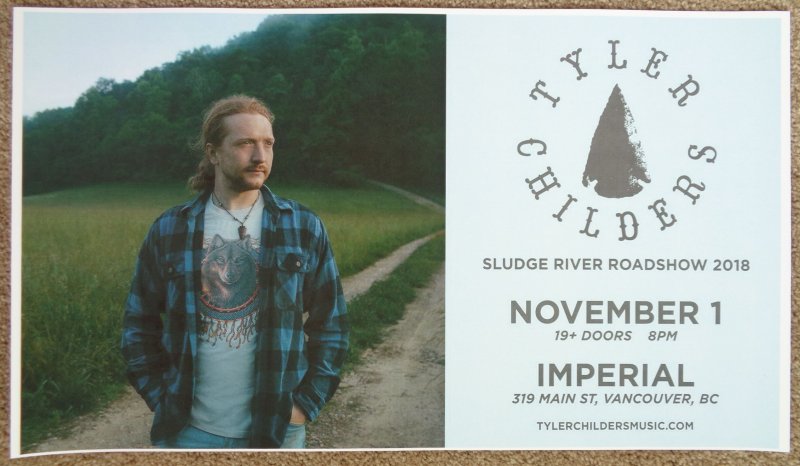 Childers TYLER CHILDERS 2018 Gig POSTER Vancouver Canada Concert