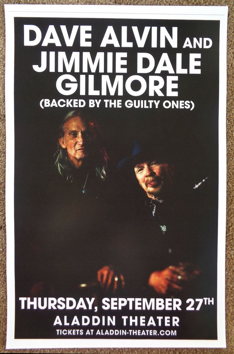 Image 0 of Alvin DAVE ALVIN & JIMMIE DALE GILMORE 2018 Gig POSTER Portland Oregon Concert