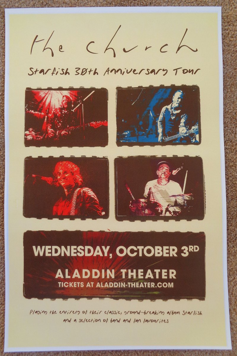 Image 0 of Church THE CHURCH 2018 Gig POSTER Portland Starfish 30 Anniversary Tour Concert