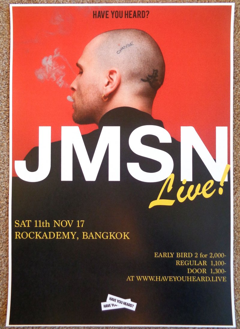 JMSN 2017 Gig POSTER Bangkok Thailand Christian Berishaj Concert