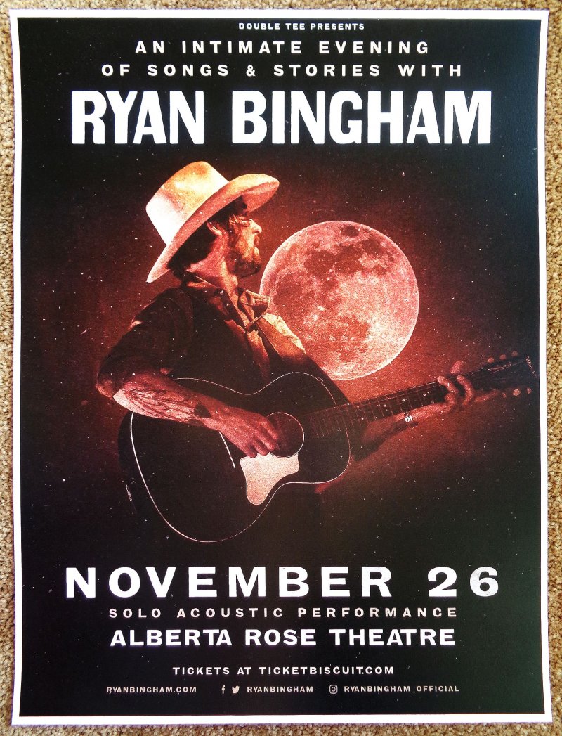 Image 0 of Bingham RYAN BINGHAM 2018 Gig POSTER Portland Oregon Concert