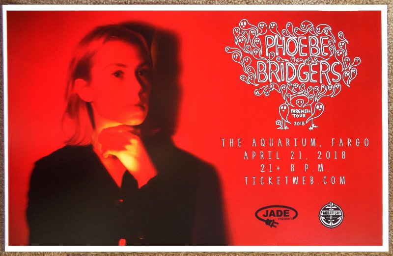 Image 0 of Bridgers PHOEBE BRIDGERS 2018 Gig POSTER Fargo North Dakota Concert