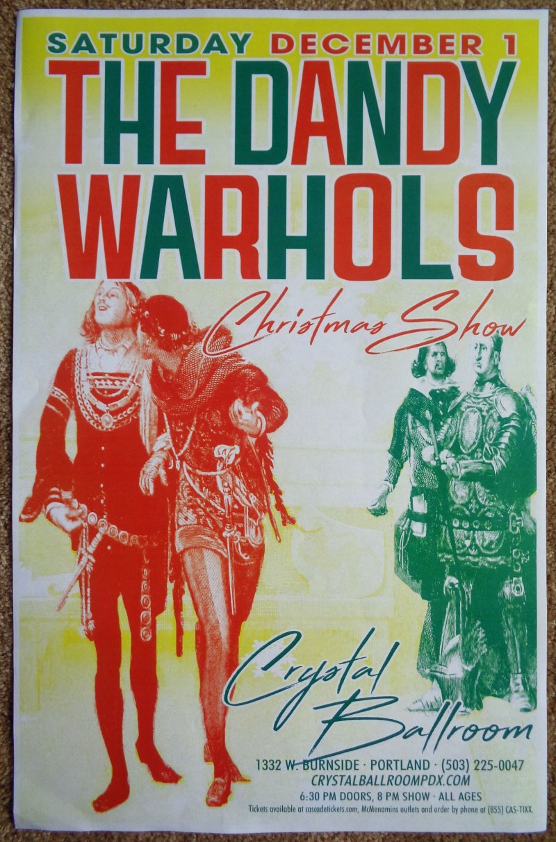 Image 0 of DANDY WARHOLS 2018 Gig POSTER Portland Oregon Concert