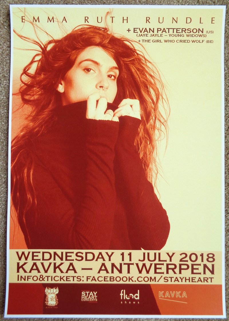 Image 0 of Rundle EMMA RUTH RUNDLE 2018 Gig POSTER Antwerp Belgium Concert