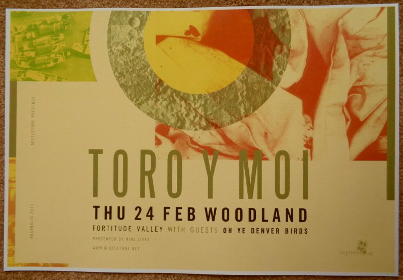 Image 0 of TORO Y MOI 2011 Gig POSTER Queensland Australia Concert Chaz Bundick