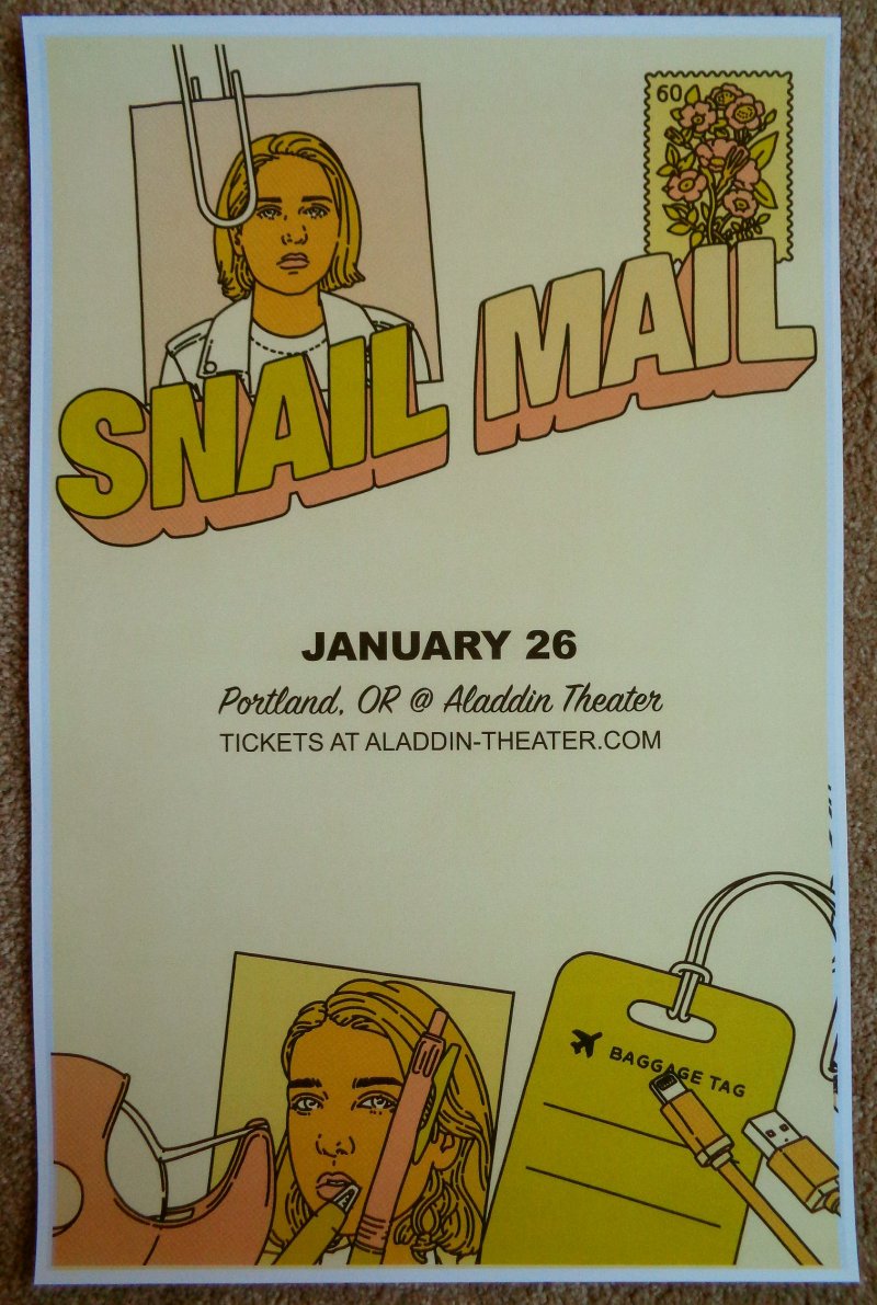 Image 0 of SNAIL MAIL 2019 GIG POSTER Portland Oregon Lindsey Jordan Concert