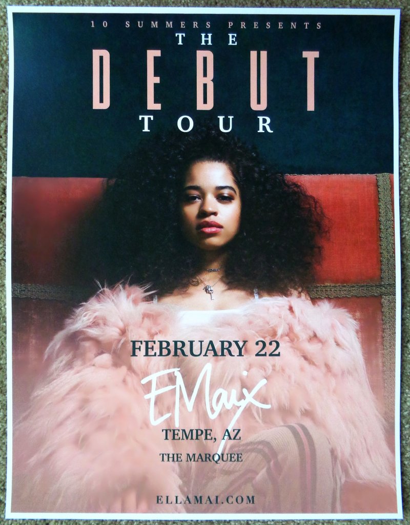 Mai ELLA MAI 2019 Gig POSTER Tempe Arizona Concert 