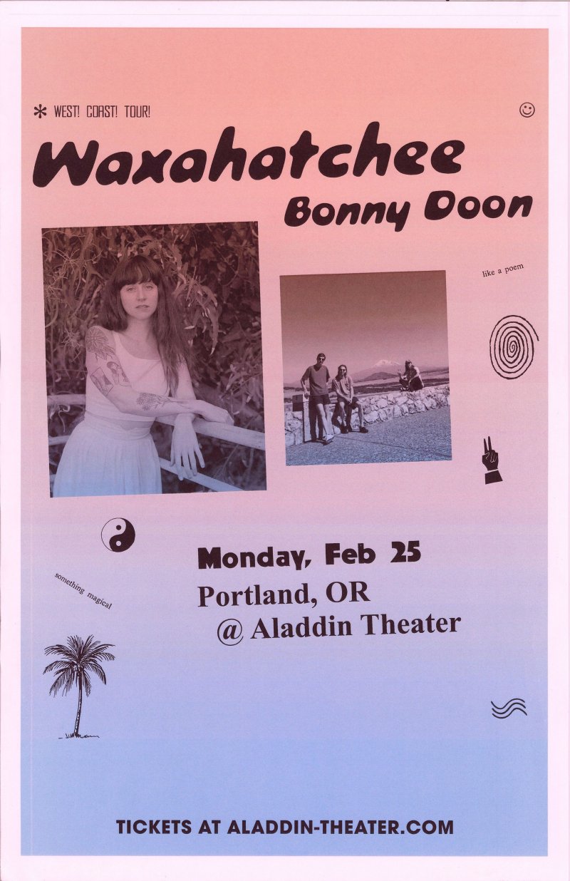 Image 0 of WAXAHATCHEE 2019 Gig POSTER Portland Oregon Katie Crutchfield Concert