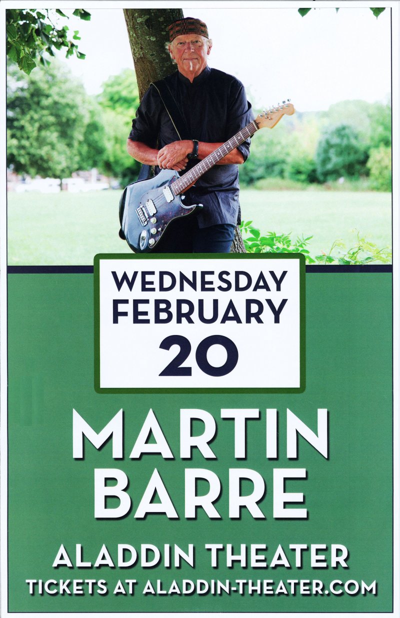 Image 0 of Barre MARTIN BARRE 2019 Gig POSTER Portland Oregon JETHRO TULL Concert