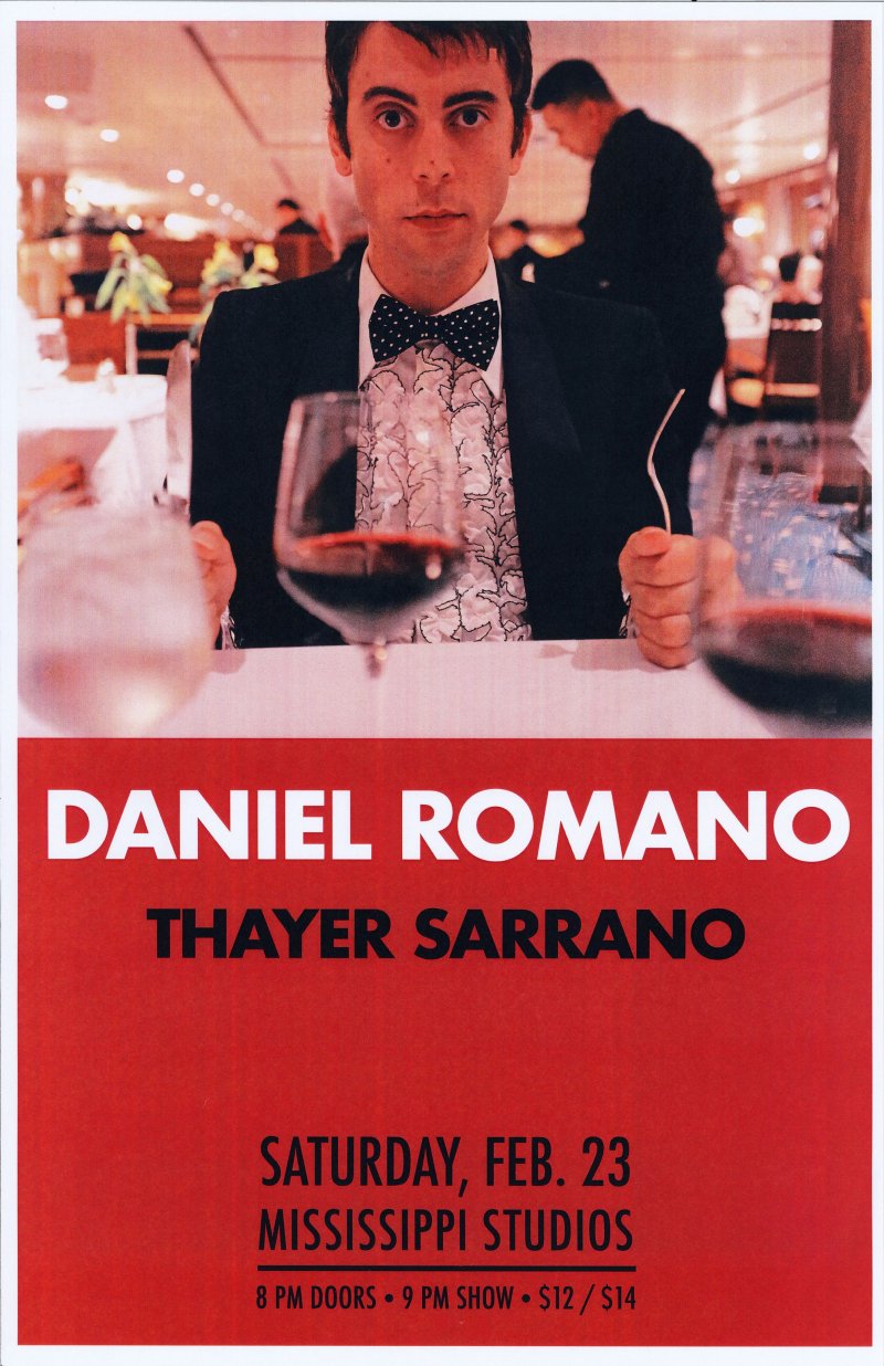 Image 0 of Romano DANIEL ROMANO 2019 Gig POSTER Portland Oregon Concert