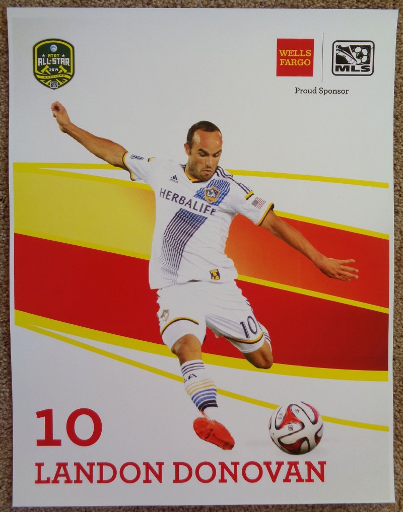 Image 0 of Donovan LANDON DONOVAN 2014 POSTER Soccer MLS All-Star Game Los Angeles Galaxy