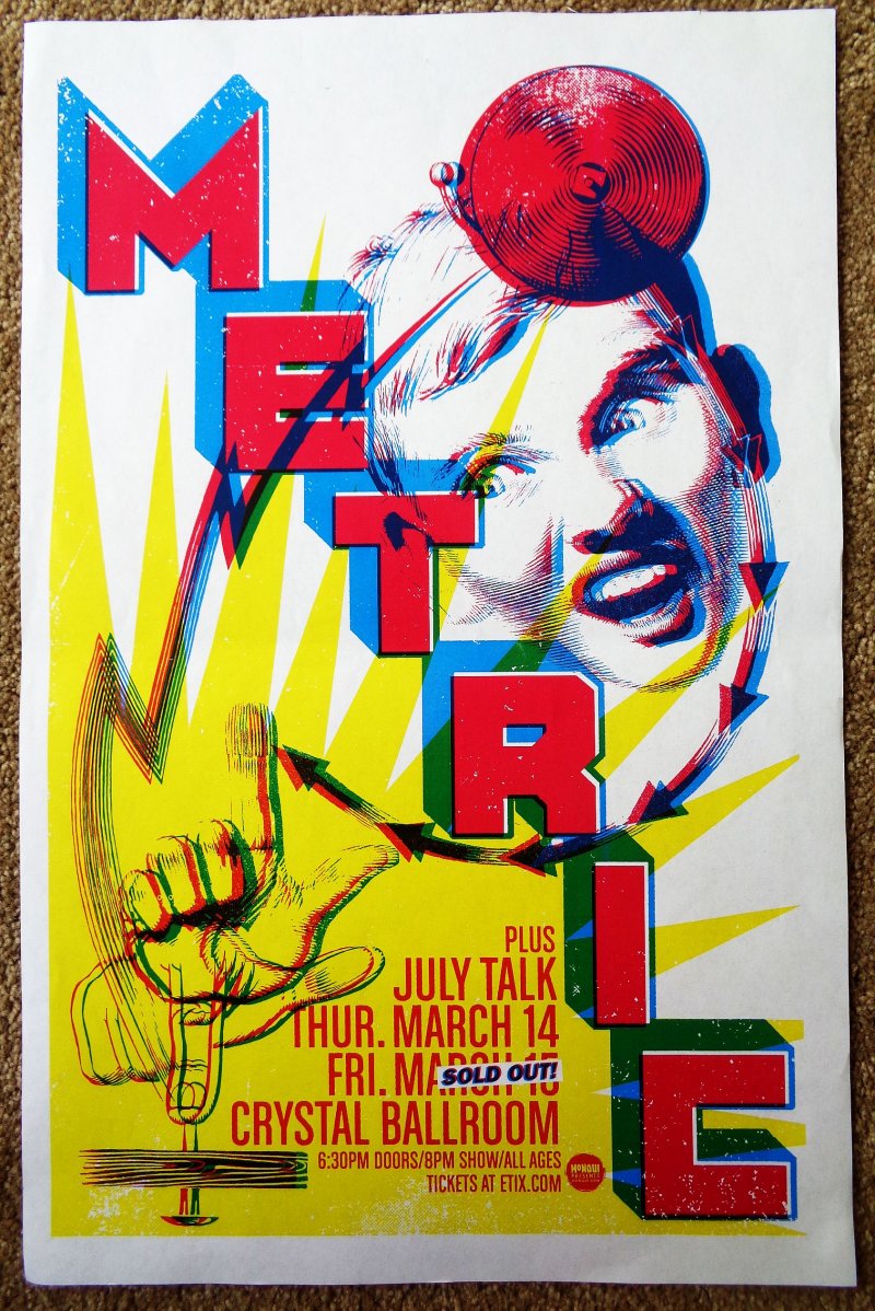 Image 0 of METRIC 2019 Gig POSTER Portland Oregon Concert Version 1 of 2