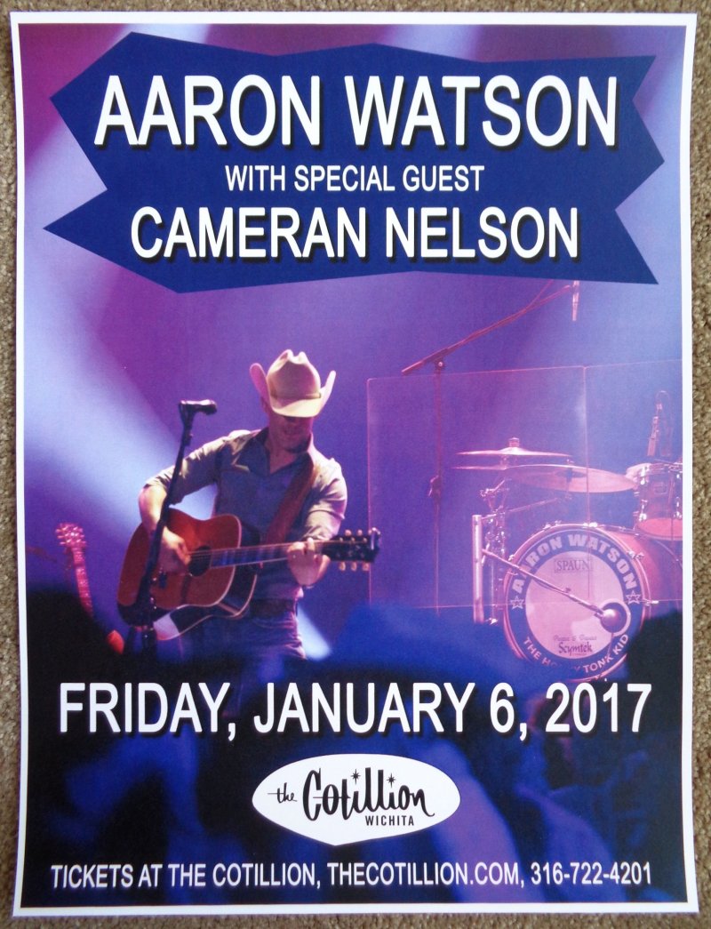 Image 0 of Watson AARON WATSON 2017 Gig POSTER Wichita Kansas Concert