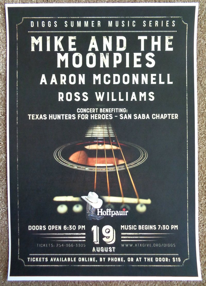 Image 0 of MIKE AND THE MOONPIES 2017 Gig POSTER San Saba Texas Concert