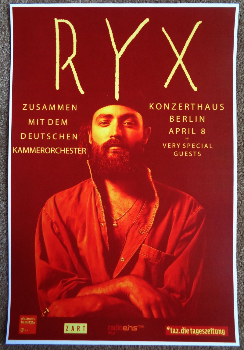 Image 0 of RY X 2017 Gig POSTER Berlin Germany Concert