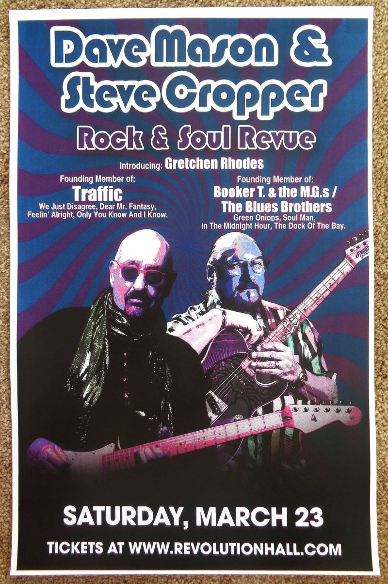 Image 0 of Mason DAVE MASON & STEVE CROPPER 2019 Gig POSTER Portland Oregon Concert