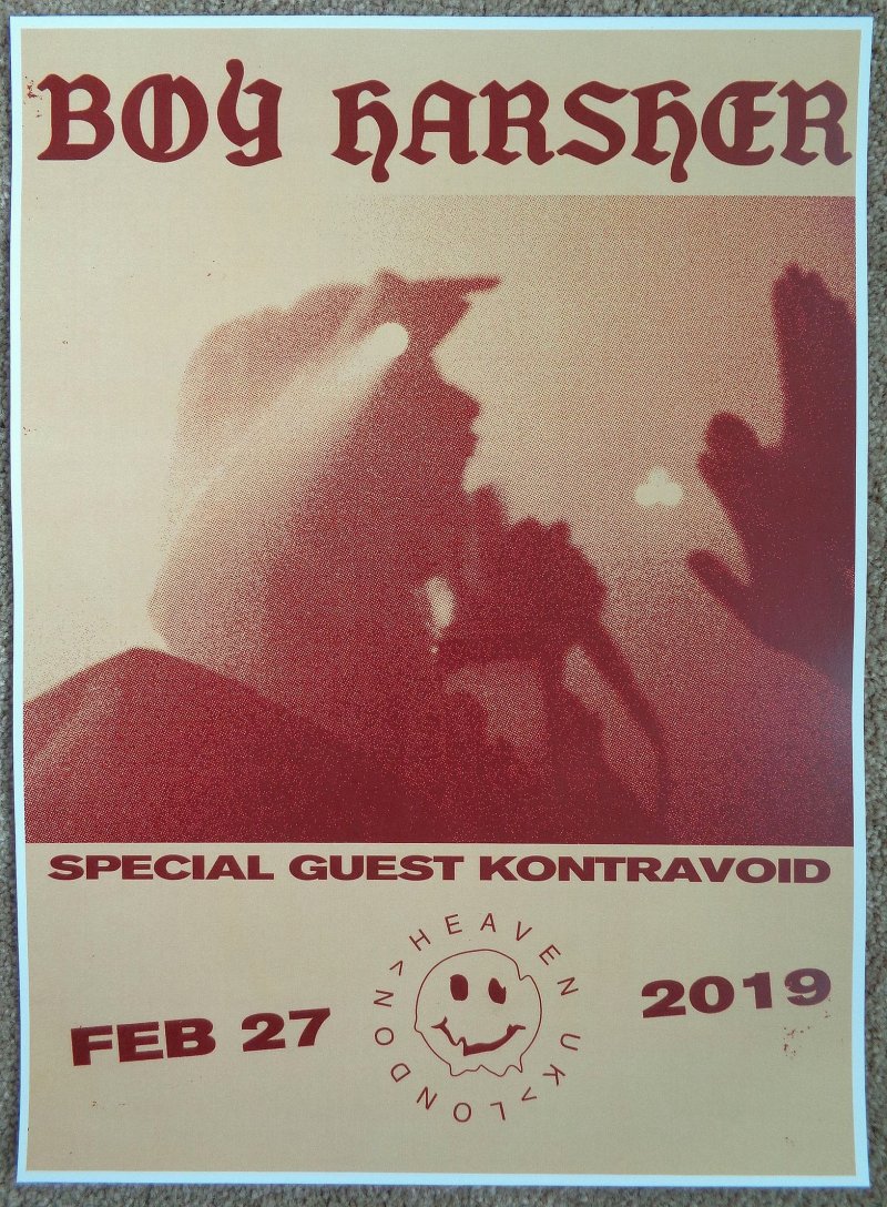 Image 0 of BOY HARSHER 2019 Gig POSTER London UK Concert United Kingdom