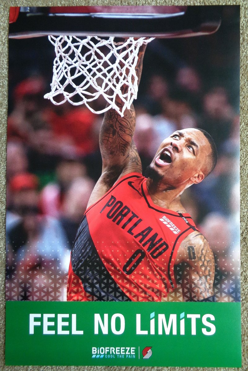 Lillard DAMIAN LILLARD 2018-19 Blazers POSTER Handout Portland Trailblazers SGA