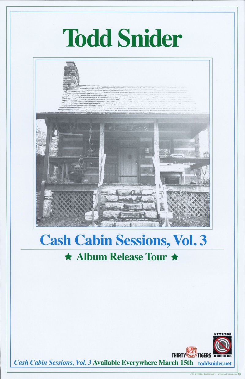 Image 0 of Snider TODD SNIDER Album POSTER Cash Cabin Sessions Vol 3