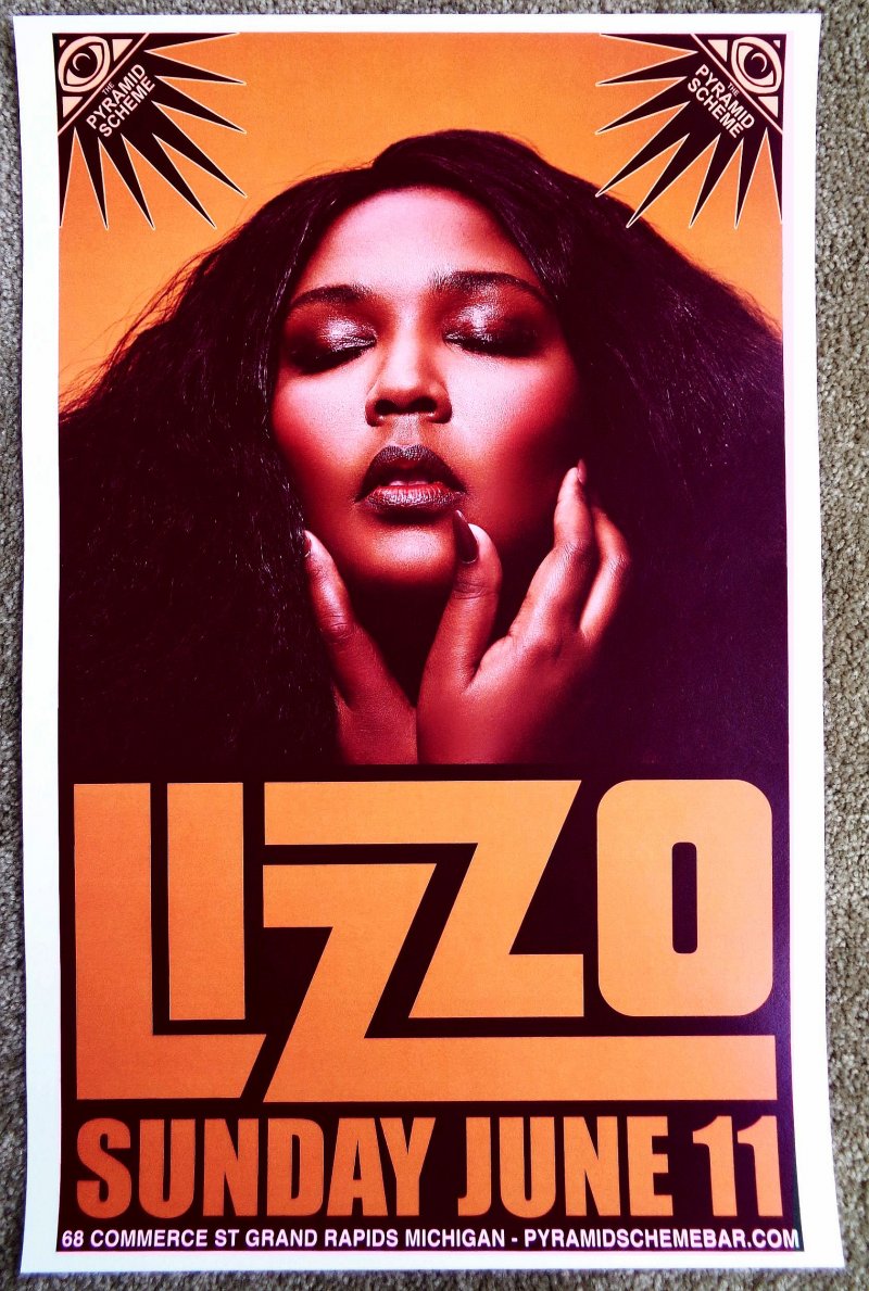 Image 0 of LIZZO 2017 Gig POSTER Grand Rapids Michigan Concert