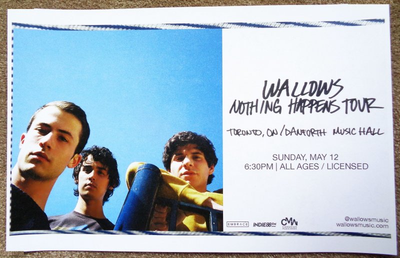 Image 0 of WALLOWS 2019 Gig POSTER Toronto DYLAN MINNETTE Ontario Canada Concert