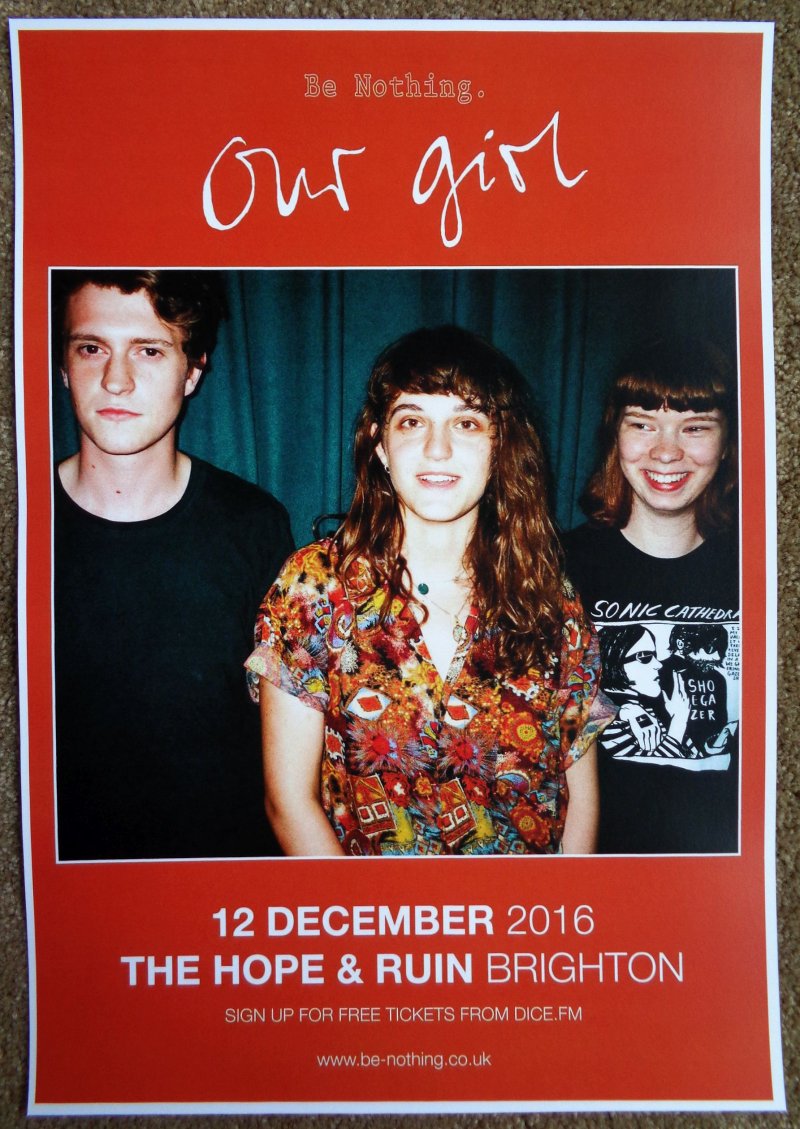 Image 0 of OUR GIRL 2016 Gig POSTER Brighton United Kingdom Normally Concert SOPH NATHAN